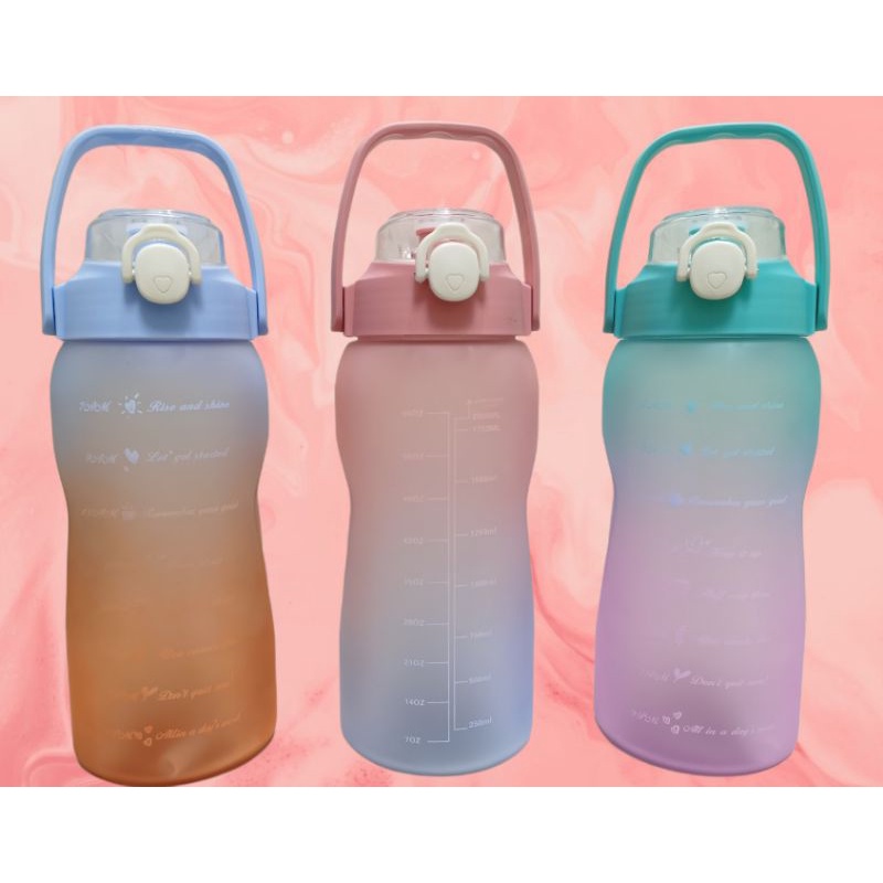 Botol Minum Gradasi 2 Liter 2000 ML Korea Viral-5