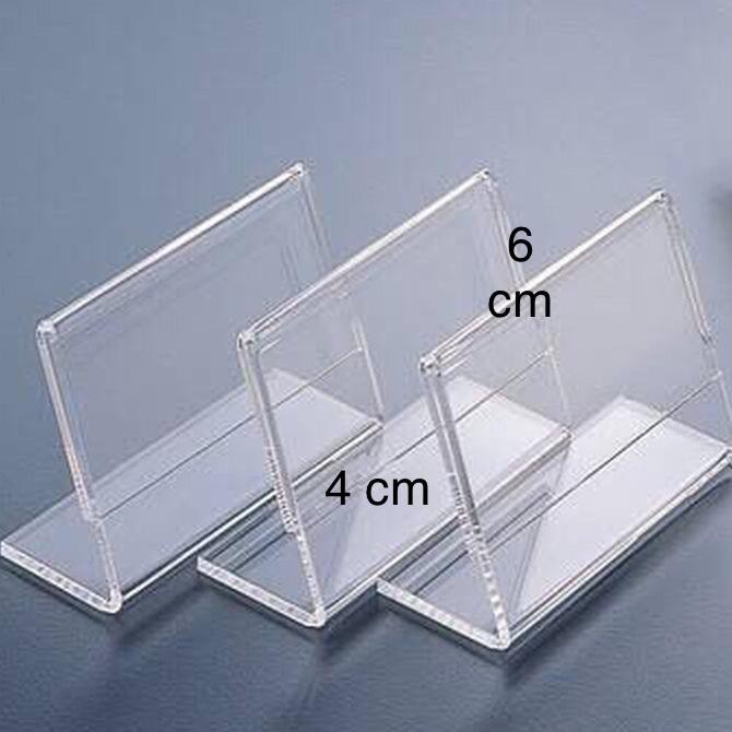 

Name/price tag/Label Display/stand Acrylic/akrilik model L. 4x6 cm
