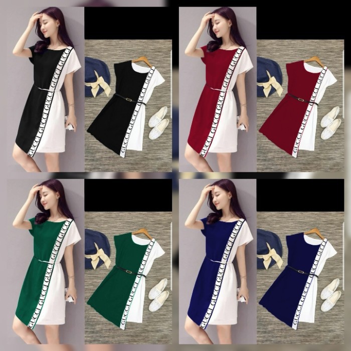 Dress KOREAN STYLE DRESS LUCINTA DRESS BESTSELLER FASHION TRENDY TERBARU MC DRESS REMAJA TERBARU