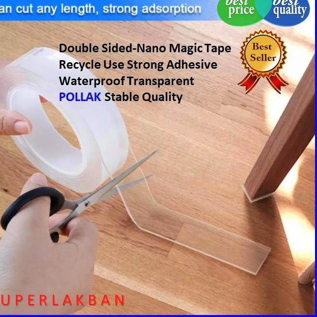 HITZ 2021 Double Tape Nano Magic Tape Nano Double Tape Bening Lem Super Kuat Tanpa Bekas