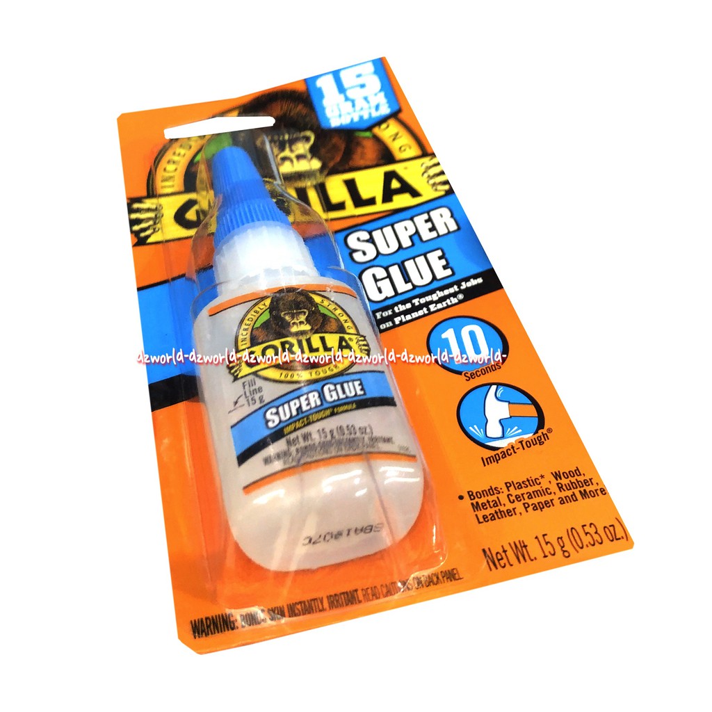 Gorilla Super Glue 10second 15gr Lem Kuat Untuk Plastik Kayu Gorila Lem Cair Glu Botol