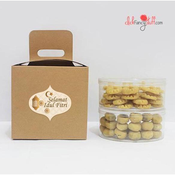 

kraft paper bag untuk isi 2 toples/kotak kue kering / lebaran