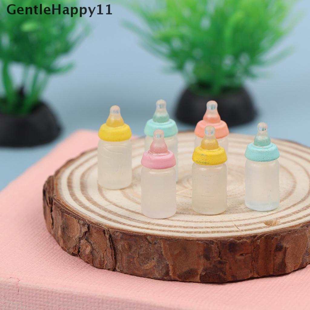 Gentlehappy 6Pcs Miniatur Botol Susu Bayi Skala 1: 12 Untuk Dekorasi Rumah Boneka