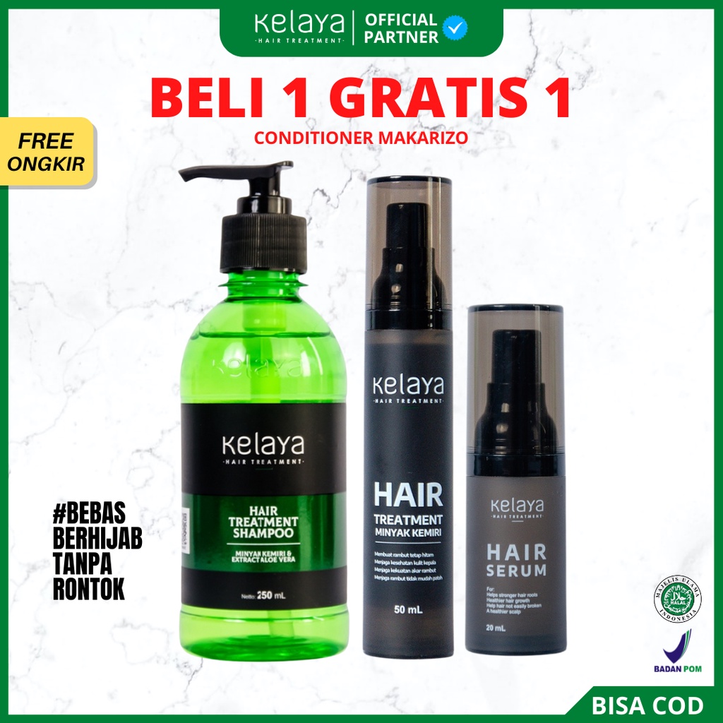 [ FREE ONGKIR ] Kelaya Hair Treatment Shampoo Rambut Anti Rontok Original BPOM