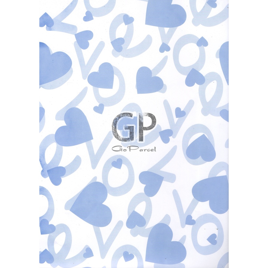 ( 5 Lembar ) KERTAS KADO SR GLOSY - GIFT WRAPPING PAPER LOVE VALENTINE HEART WEDDING ENGAGEMENT ROMANTIC HATI