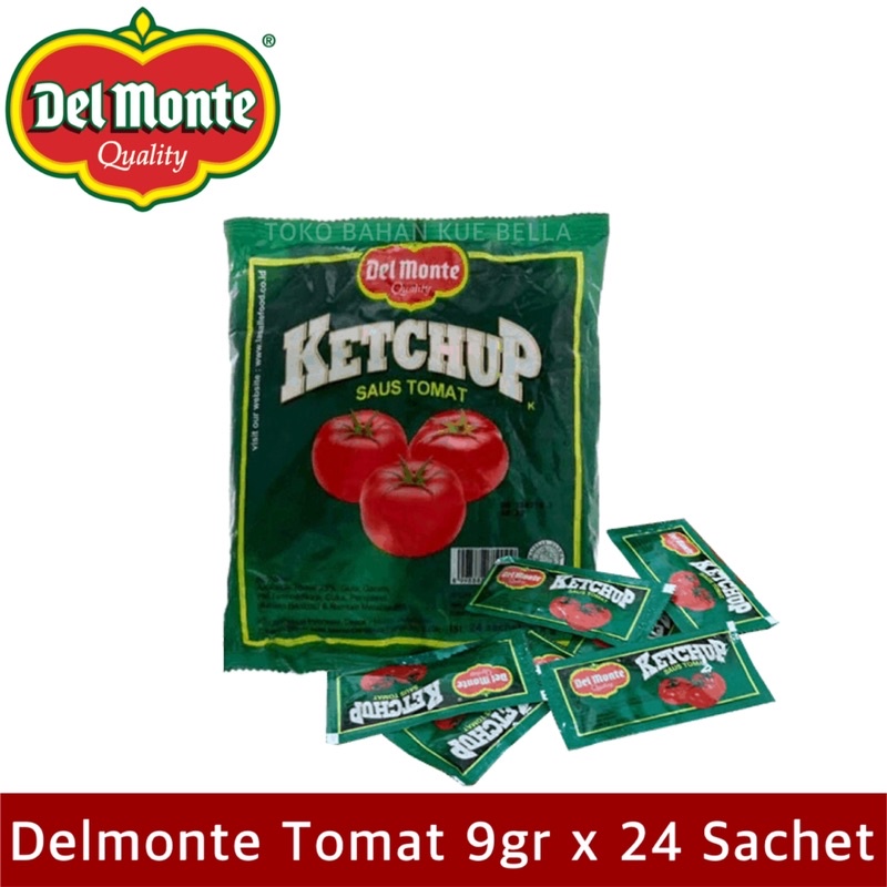 Delmonte TOMAT 9gr x 24pcs (SACHET) Saus Tomat Del Monte