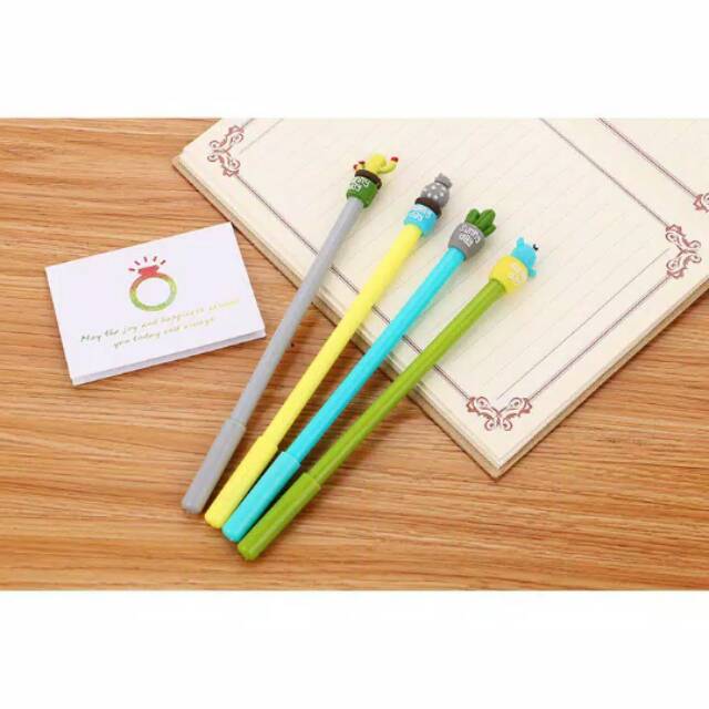 

Pulpen Karakter Pena Gel Tinta Karakter Kaktus Lucu Alat Tulis