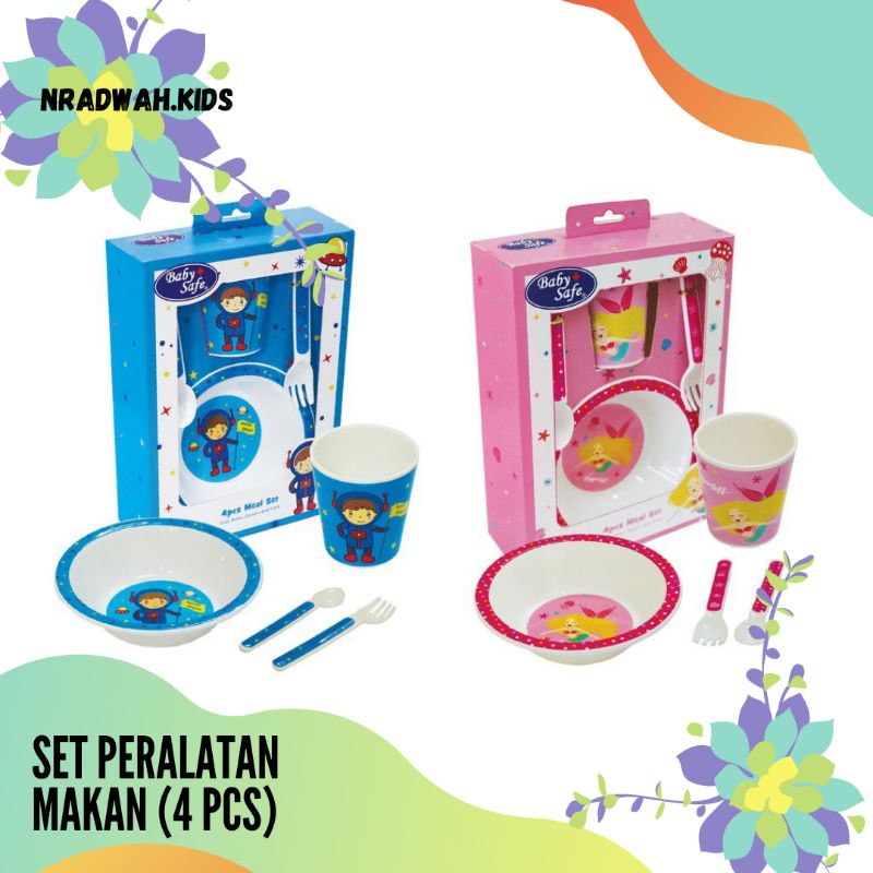 baby safe feeding set peralatan makan anak bayi