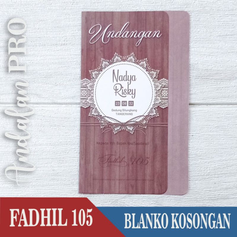 FADHIL 105, Blanko Kosong - Blanko  Undangan Kosongan Harga Distributor