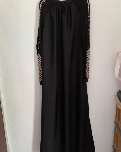 GAMIS/ABAYA ARAB HITAM (preloved/second)