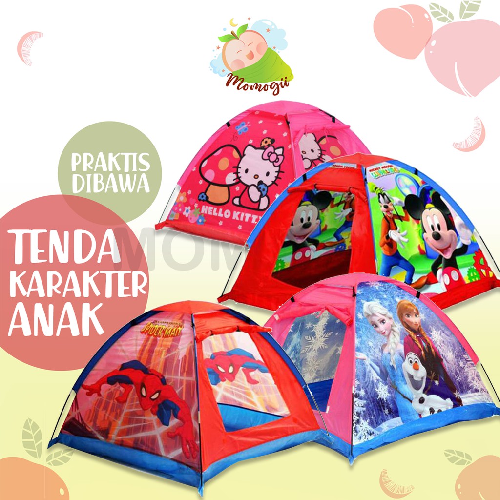 Tenda Mainan  Anak Karakter Kartun Tenda Camping Pop Tent 