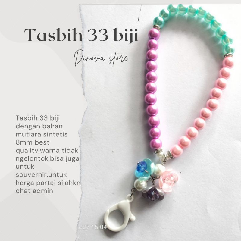 TASBIH 33 BUTIR/TASBIH 3 WARNA/tasbih mutiara