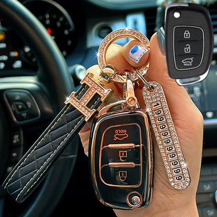 Case Kunci Mobil Bahan TPU Untuk Hyundai i10 Tucson Elantra Sonata Fe Creta ix25 ix35 ix45 i10 i20 i30 i40 Itra