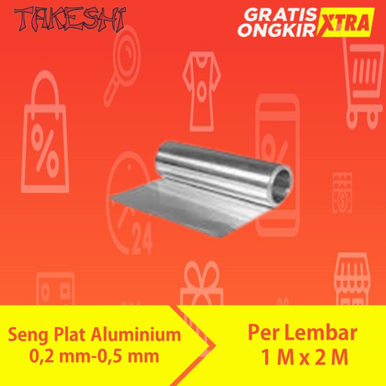 SENG PLAT ALUMUNIUM 0,2 - 0,5 MM LEMBARAN ALUMINIUM SHEET SENG PLAT