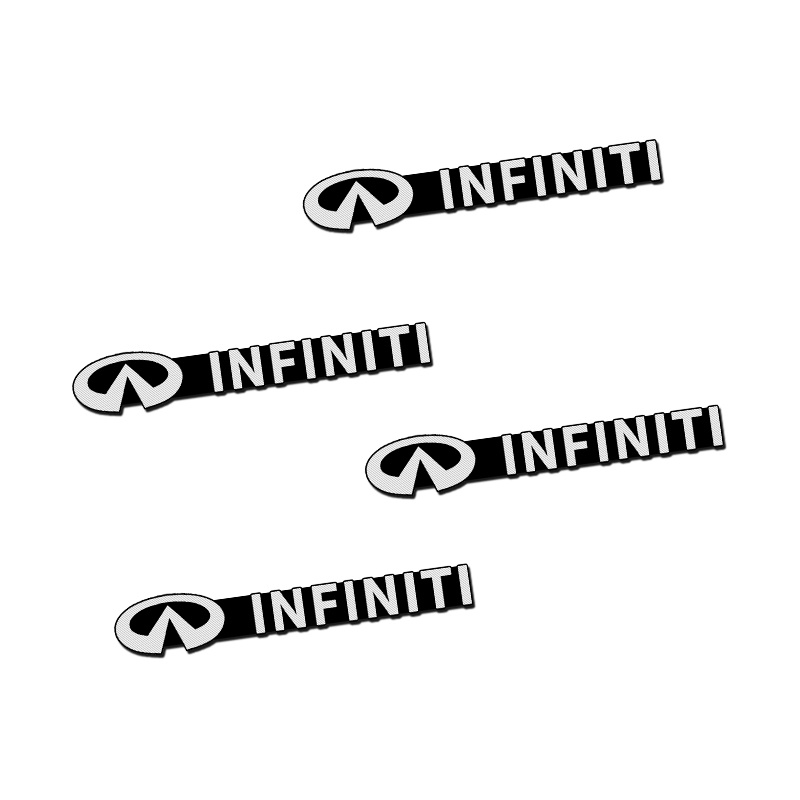 4pcs Stiker 3D Bahan Aluminum Untuk Infiniti FX35 Q50 Q30 ESQ QX50 QX60 QX70 EX JX35 G37 EX3