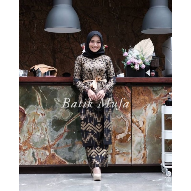 (ADA JUMBO!) kebaya batik couple NAWANG &amp; KINTANA KEBAYA MODERN Kebaya untuk wisuda kebaya Lamaran kebaya tunangan