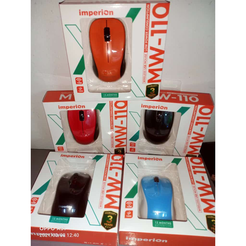 mouse wireles original 100% imperion mw-110 murah garansi 3 tahun resmi