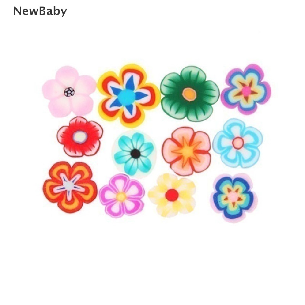 Newbaby 1000pcs Stiker Clay Bentuk Buahhewan 3D Untuk Dekorasi Nail Art DIY