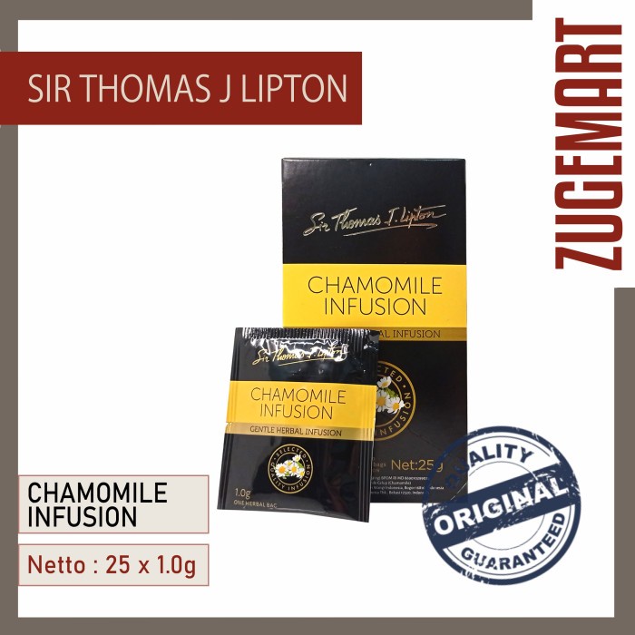 

Premium Tea Sir Thomas Lipton Chamomile Infusion 25g / Teh Celup 25pcs