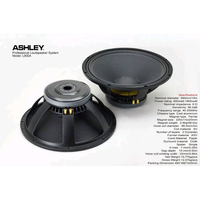 Speaker Ashley 18inch L 900 A original