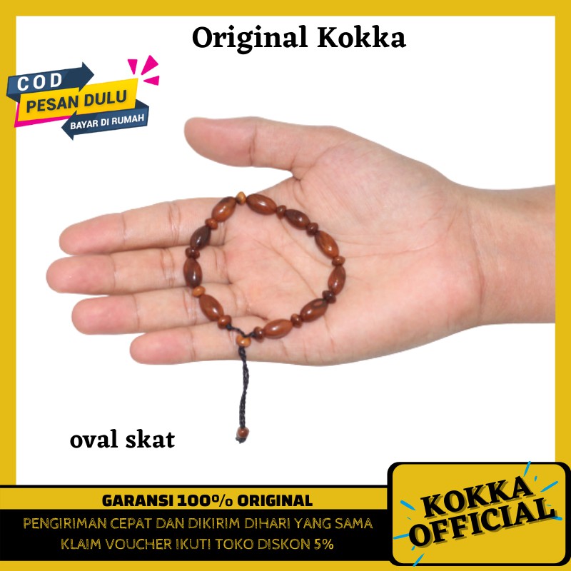 (COD) Gelang Kaukah Oval Skat Asli Kayu Kaoka Kaokah Kauka Koka Kokkah By Kokka Official