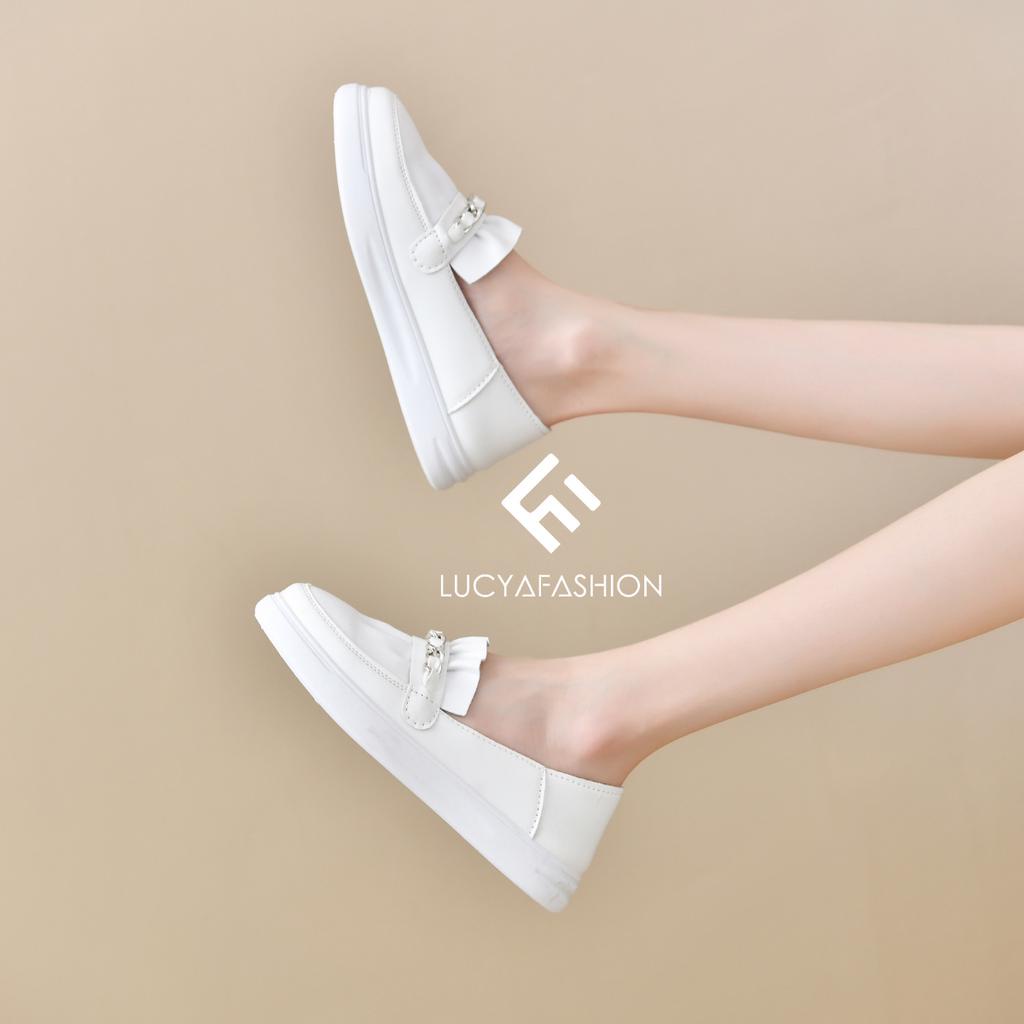 AGI21011 sepatu putih wanita murah sepatu sneakers wanita import sepatu slip on wanita cod jakarta