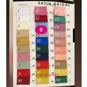 Saten bridal/saten duches/tafeta bridal/biru