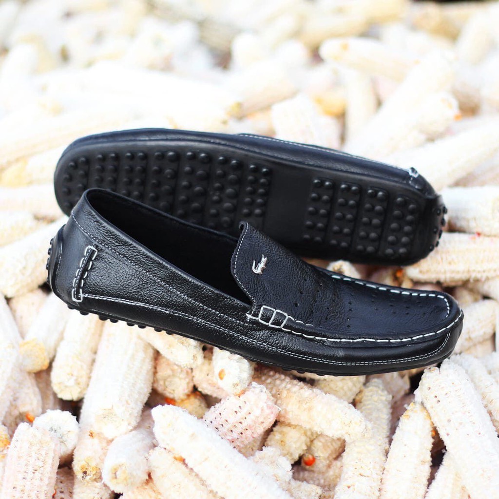 Sepatu Casual Slip On Pria Kulit Asli Terbaru Sepatu Formal PDH Pria Sepatu Kerja Tanpa Tali