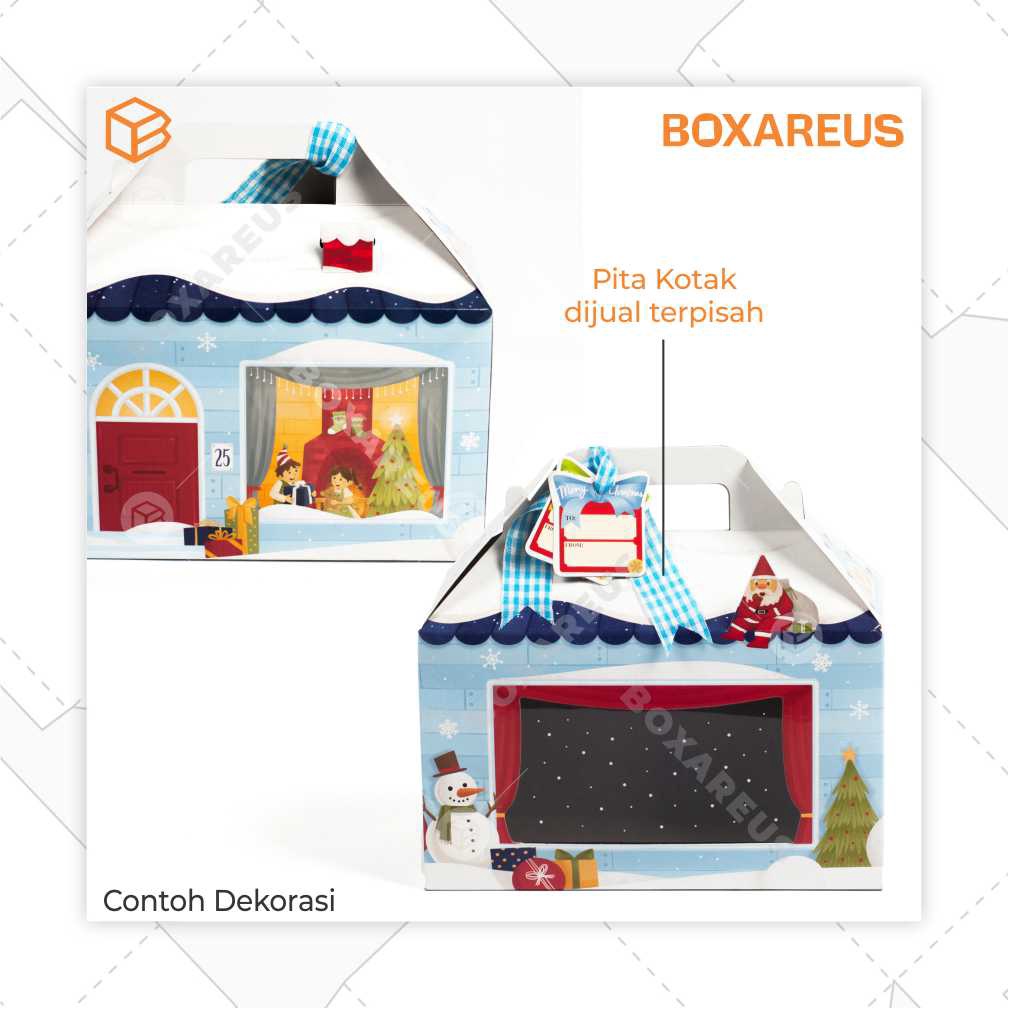 Box Toples Kue Kering Packaging Natal Christmas Hampers Kemasan Cookies | TB24 NATAL