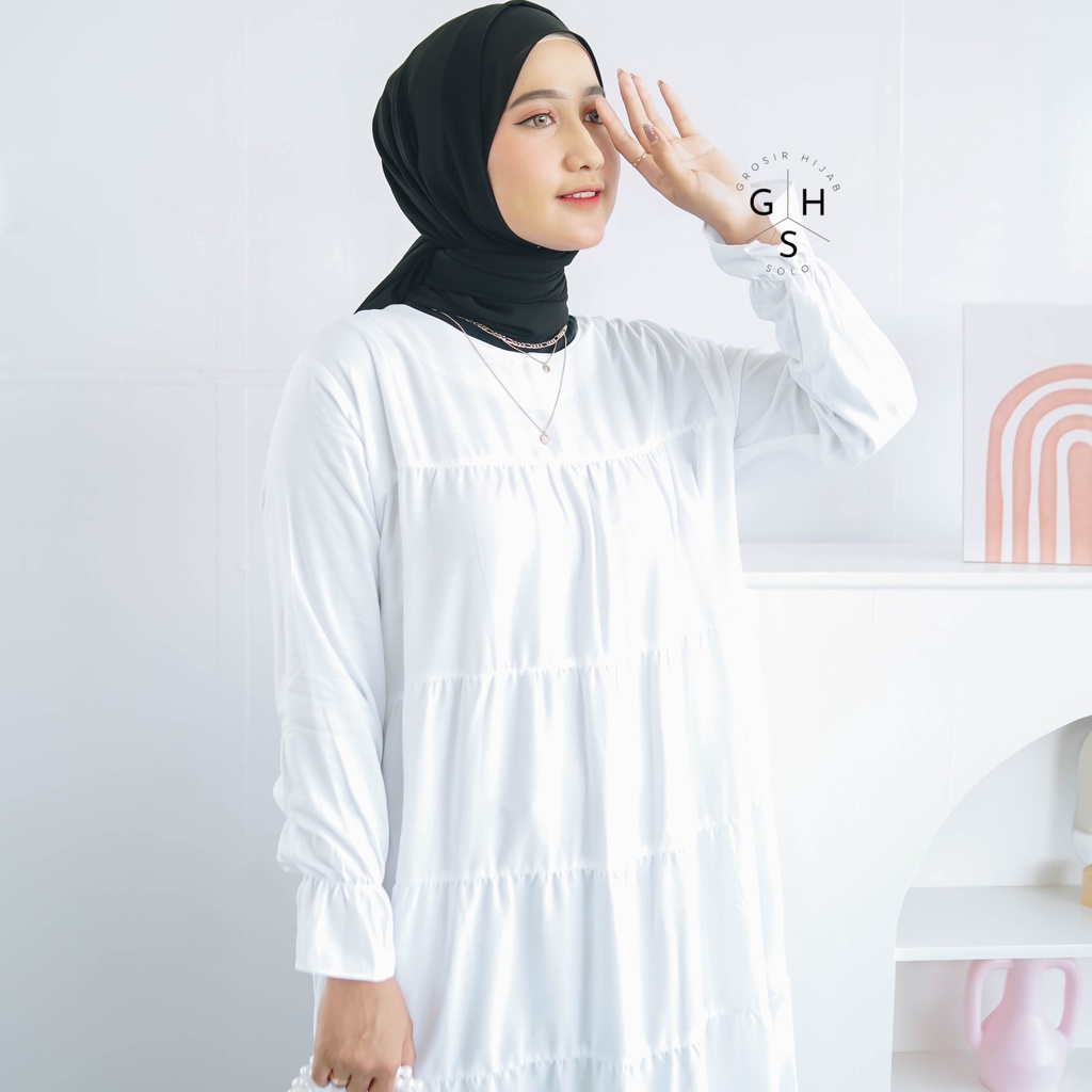 (DBY) LONG TUNIK CEMPAKA BUSUI MIDI DRESS RAYON OVERSIZE