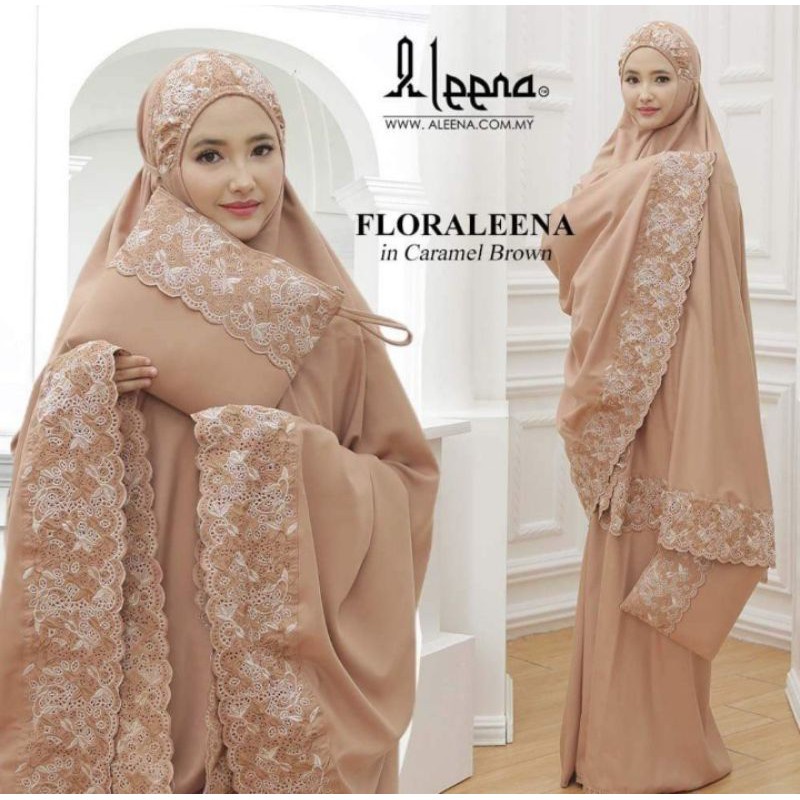 Mukena Dewasa Syahbani Tas Khadijah Katun Bordir Jumbo Adem Floraleena mukena khadijah renda twotone