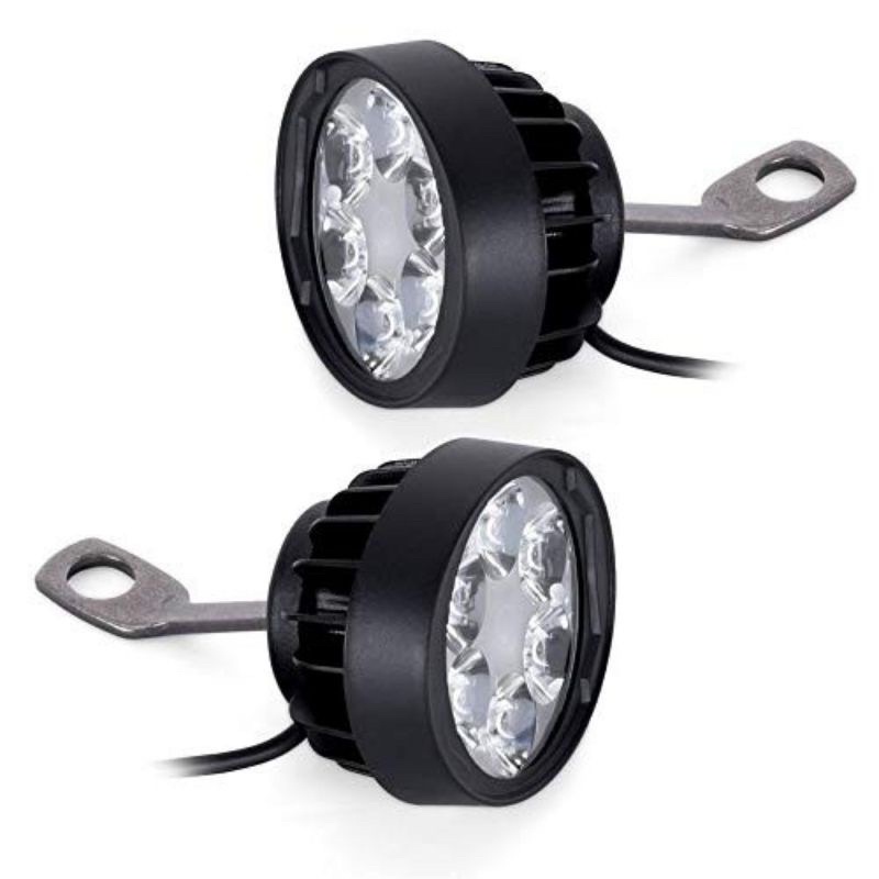 Sepasang Lampu sorot tembak LED spion motor U3 cree 6 mata 18W spotlight Lampu Tembak breket dudukan Spion