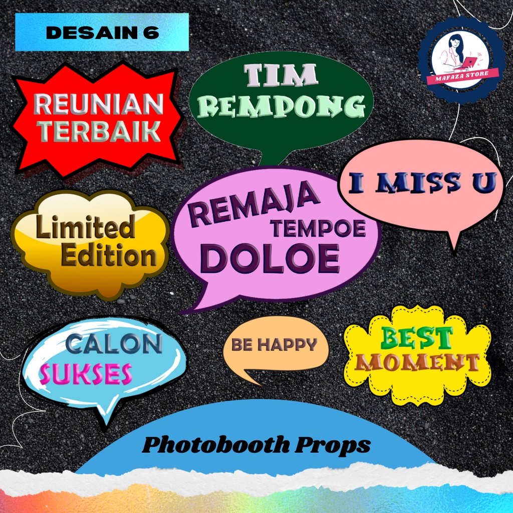 Jual Photobooth props / Properti photobooth / Perlengkapan pesta