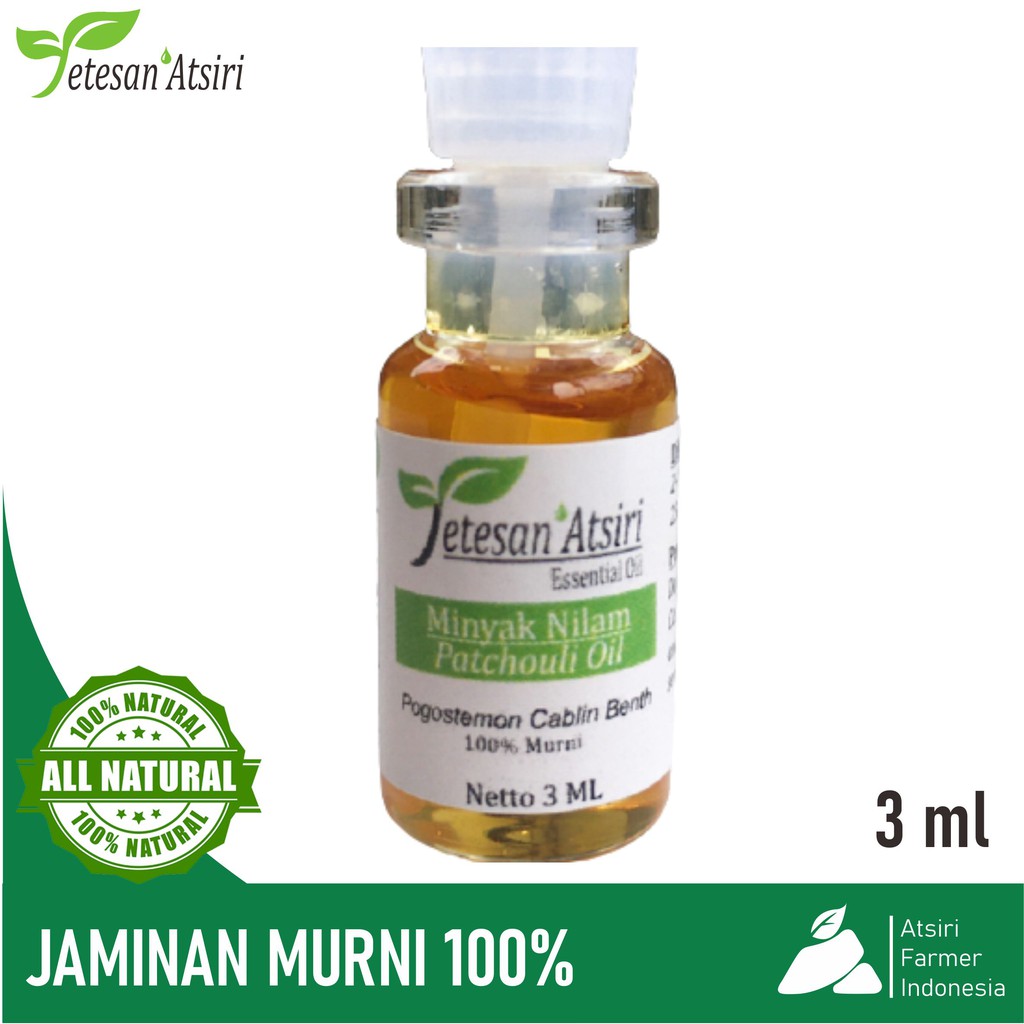 3ml minyak atsiri nilam murni 100% patchouli pure essential oil 100% aromatherapy diffuser oil MURNI