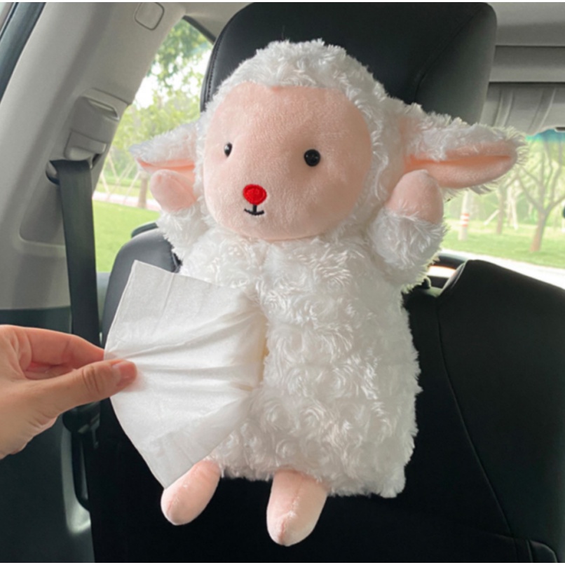 NEW SHEEP Kotak Tempat Sarung Tisu Gantung Belakang Jok Mobil Arm Rest Tissue Holder