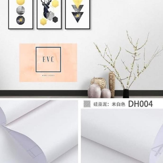 Buruan Grosir Murah Wallpaper Stiker Dinding Motip Puti Polos Limited