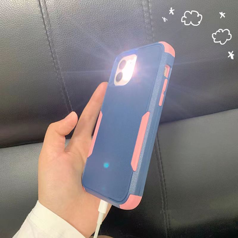 Armor Phone Case For iPhone 14B13 12 11 Pro X XS Max XR 7 8 6 6S Plus Case 3 in 1 Hybrid PC TPU Shockproof Defender Cover for iPhone 11 12 13 Pro Max