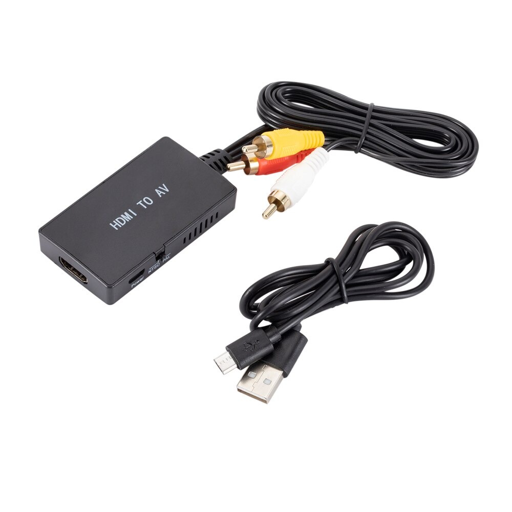 HDMI USLION Video Audio Konverter HDMI to AV Adapter - RHD494 - Black