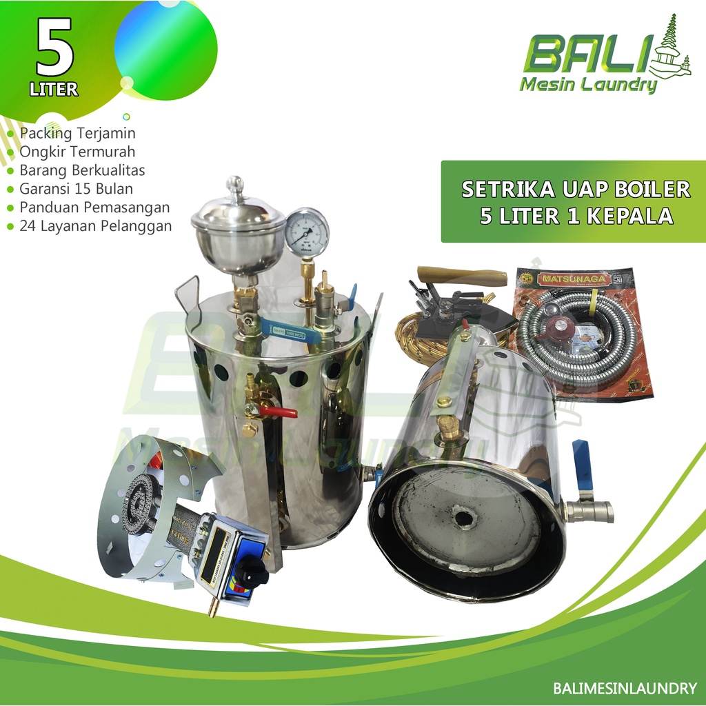 Setrika Uap Laundry Full Gas Lengkap