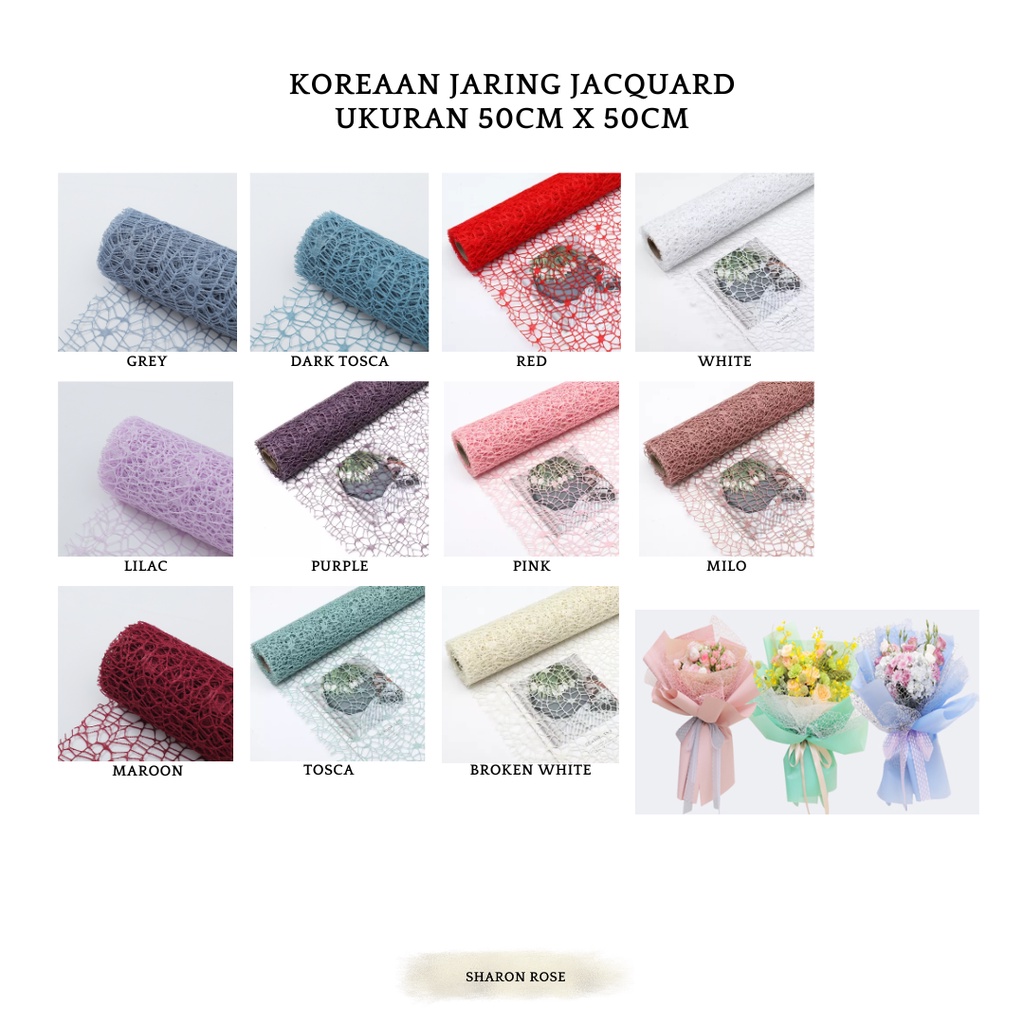 

KOREAN NET FLORAL WRAP / JARING BUKET BUNGA 1 LEMBAR 40 - 02