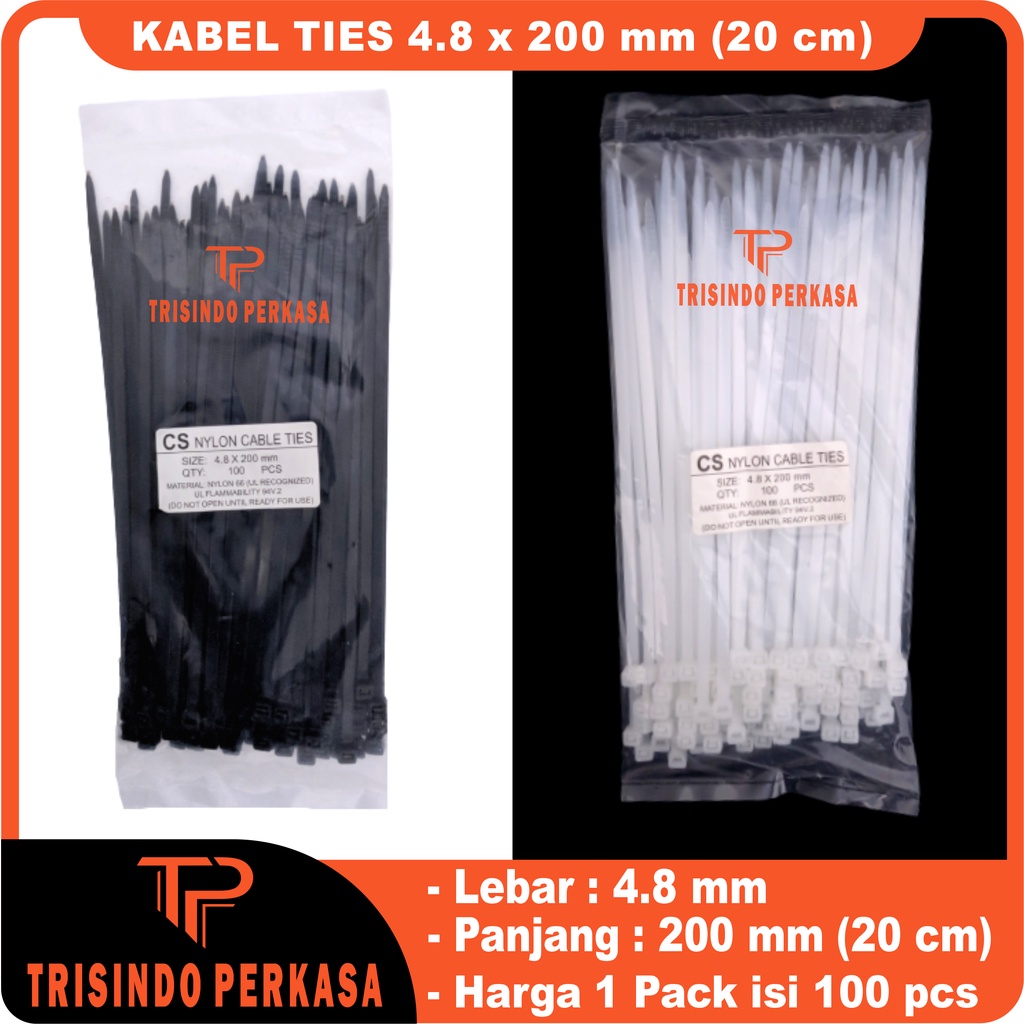Kabel Ties Cable Tie 4.8 x 200mm (20cm)