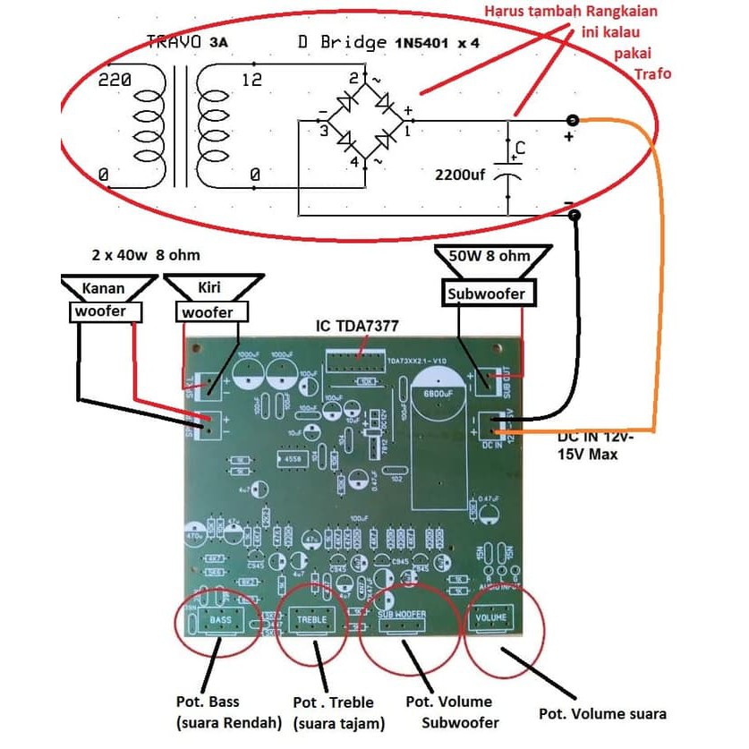 Dsa Rakitan Active Speaker Home Theater Tda7377 Radio Fm Mp3 Bluetooth Shopee Indonesia