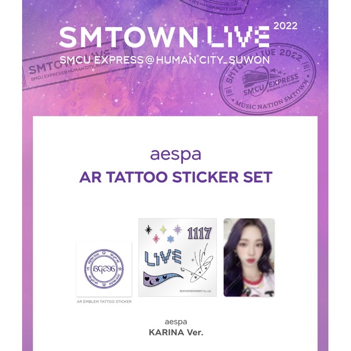 [PO] AESPA SMTOWN LIVE SMCU MD AR TATTO STICKER