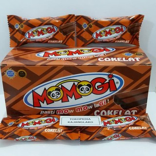 BOX Momogi Coklat Makanan Ringan Ekstrudat Rasa Chocolate BOX Momogi Coklat Makanan Ringan Ekstrudat Rasa Chocolate