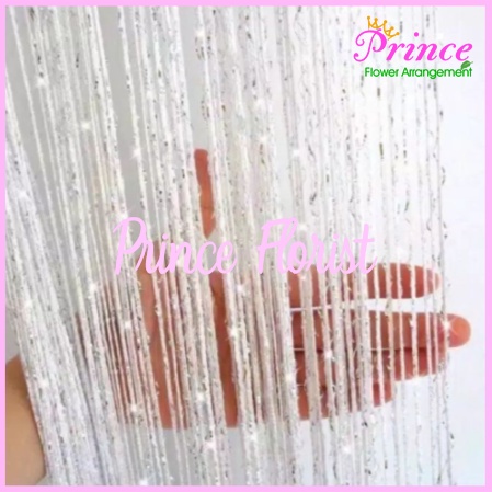 COD TIRAI BENANG GLITER 1X2M DEKORASI //RUMBAI BLING BLING IMPORT PLASTIK HIAS RUMAH/hiasan lampu