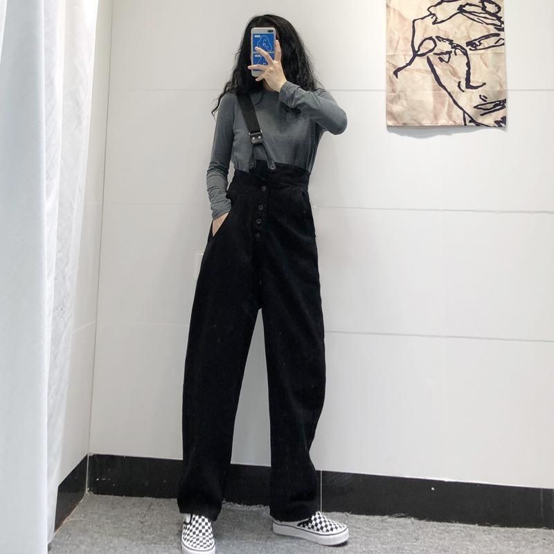 celana overall jeans highwaist import premium