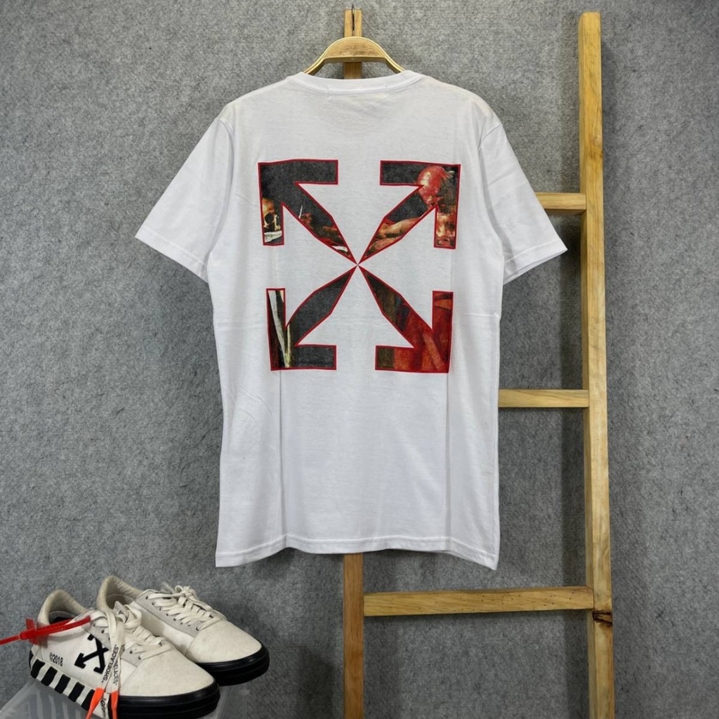 KAOS TSHIRT OFF WHITE CARAVAGGIO LENGAN PENDEK MIRROR FULLTAG