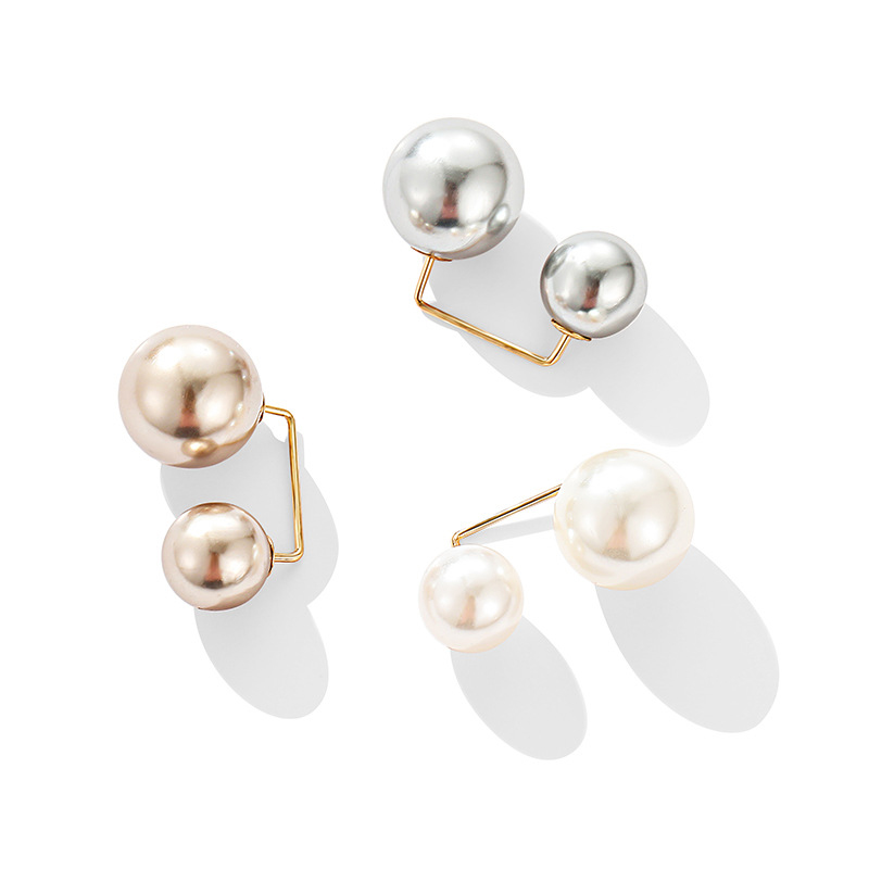 3pcs / Set Bros Pin Mutiara Anti Silau Untuk Wanita