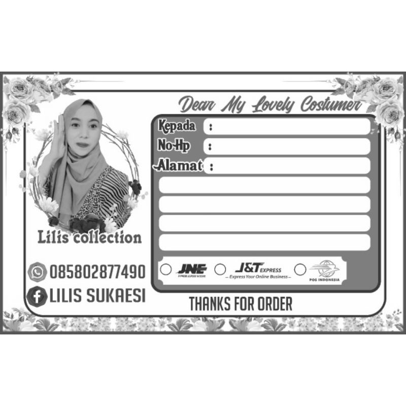 

KERTAS PENGIRIMAN HITAM PUTIH CUSTOM