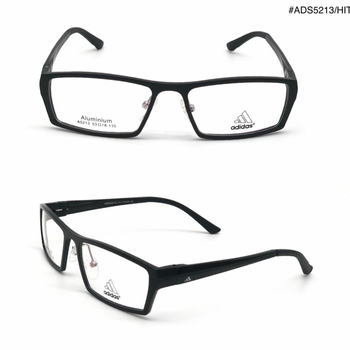 frame kacamata sport pria titanium anti radiasi adidas 5213